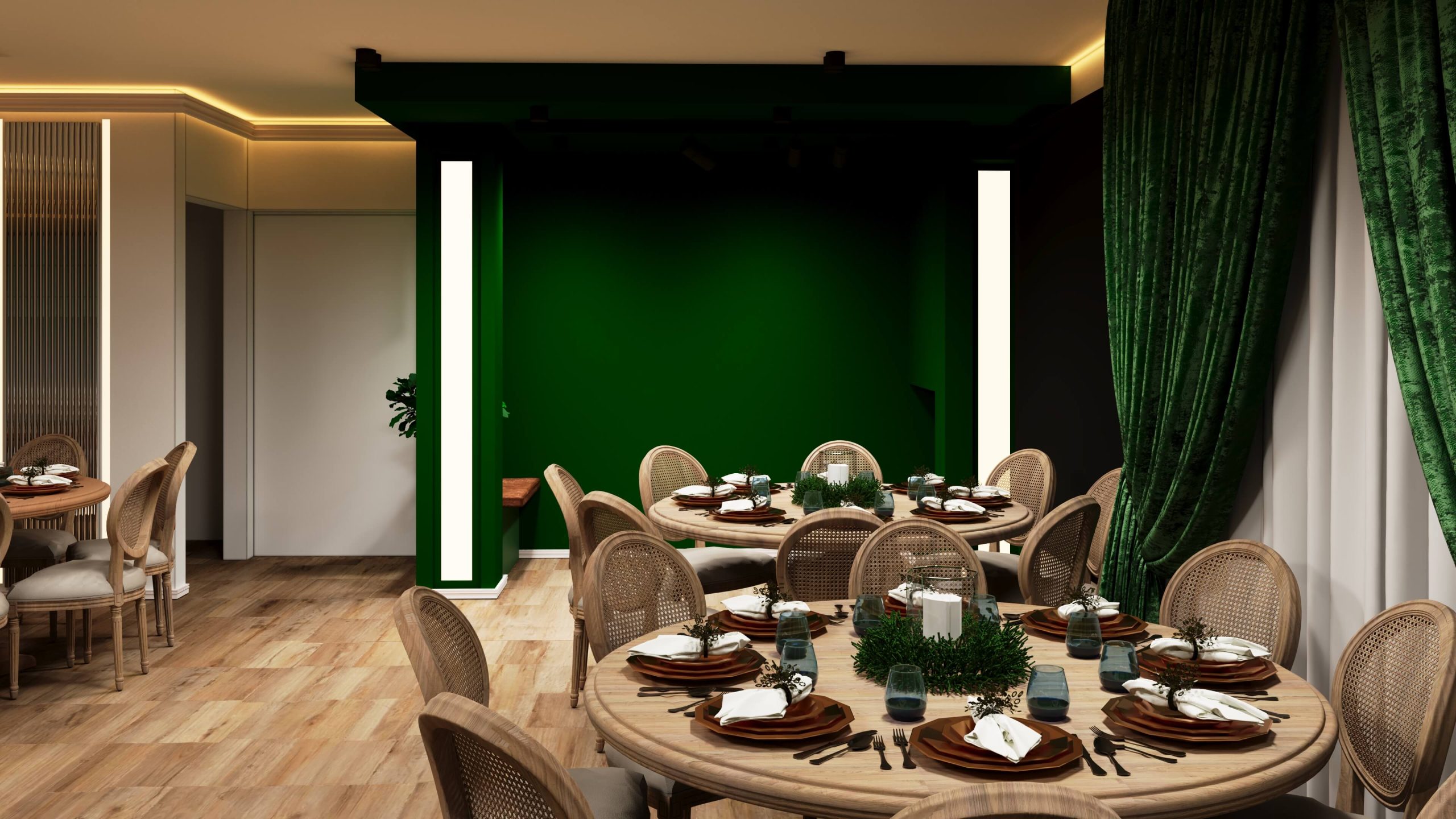 Summer villa transformed into a modern wedding hall